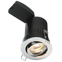 Saxby 50682 Tilt GU10 Fire Downlight Polished Chrome